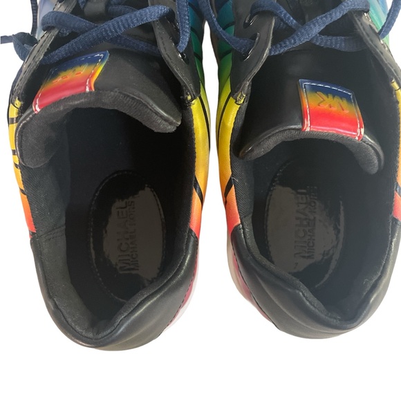 Michael Kors Women’s Rainbow Platform Leather Sneaker size 9m - Picture 5 of 7